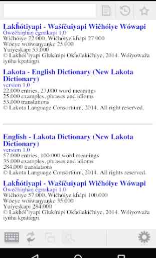 New Lakota Dictionary (NLD) Mobile - Version 2.0 1