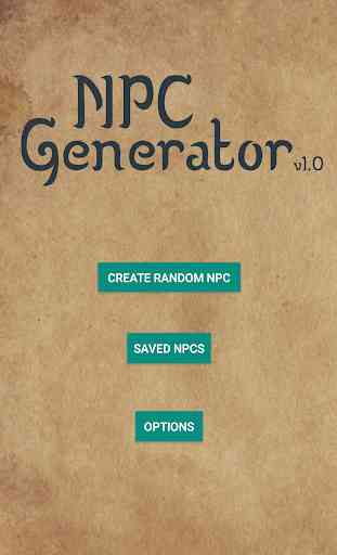 Tabletop NPC Generator 1
