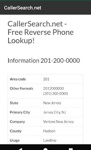 CallerSearch.net - Reverse Phone Lookup App 2