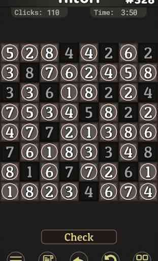 Hitori - 1000 Logic puzzles with numbers 1