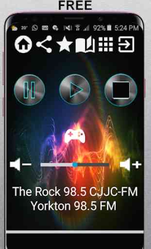 The Rock 98.5 CJJC-FM Yorkton 98.5 FM CA App Radio 1