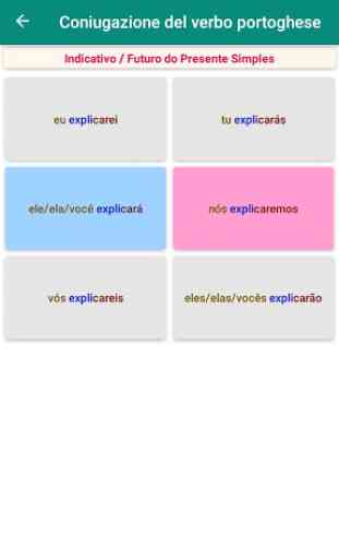 Coniugazione di verbo portoghese - coniugatore 3