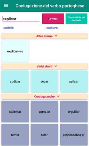 Coniugazione di verbo portoghese - coniugatore 4