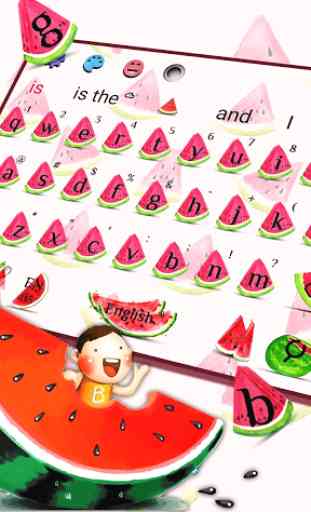 Cute Watermelon Keyboard Theme 2