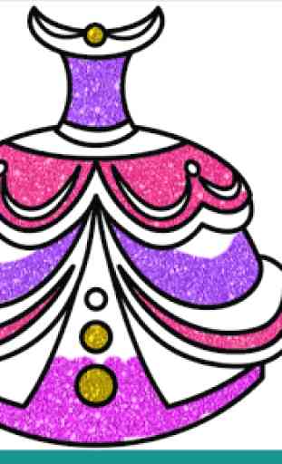Glitter Dresses Coloring Book - Drawing pages 4