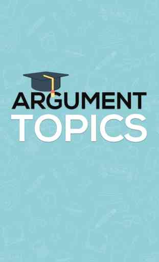 Argument topics 1