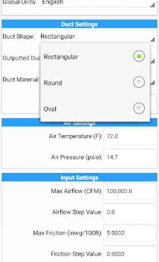HVAC Duct Sizer Plus 2
