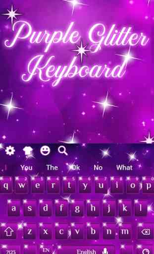 New Purple Glitter Keyboard Theme 4