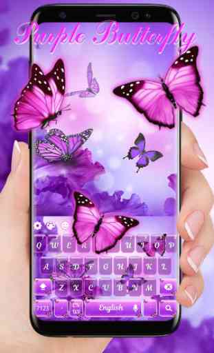 Tastiera Purple Butterfly rosa 1