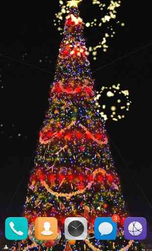 2018 Christmas Tree Fireworks Lamp Live Wallpaper 1