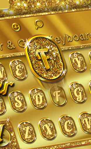Glitter and Gold Premium Keyboard Theme 4