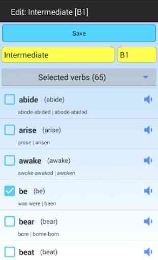 Irregular Verbs - easy app 2