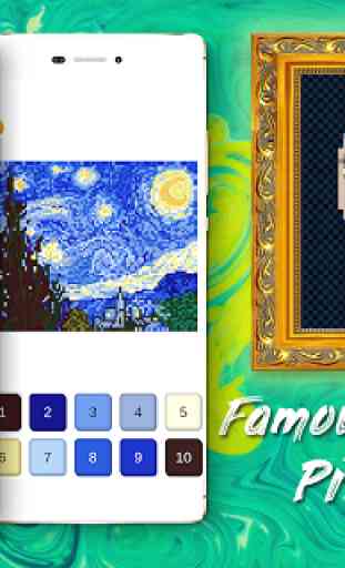 Quadri famosi Pixel Art - Colore per numero 1