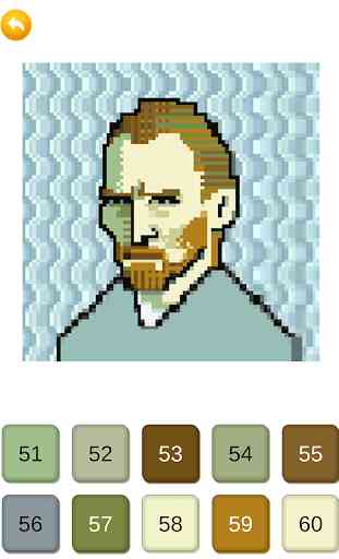 Quadri famosi Pixel Art - Colore per numero 2