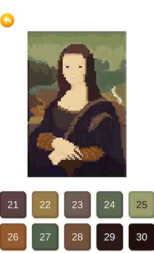 Quadri famosi Pixel Art - Colore per numero 3