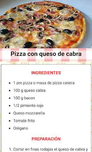 Recetas de Pizzas Caseras 1