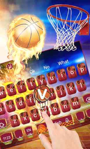 Fire Basket Ball Keyboard Theme 2