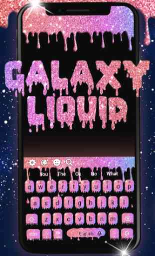 Galaxy Liquid Droplets Keyboard Theme 1