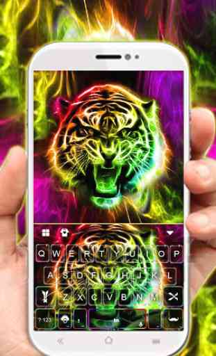 Glow Tiger Tema Tastiera 1