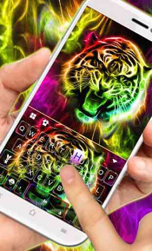 Glow Tiger Tema Tastiera 2