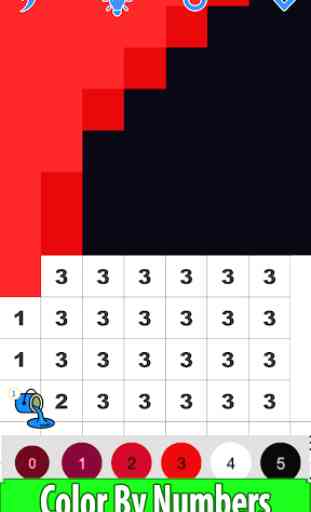 Fidget Spinner Color by Number: Pixel Art No.Color 4