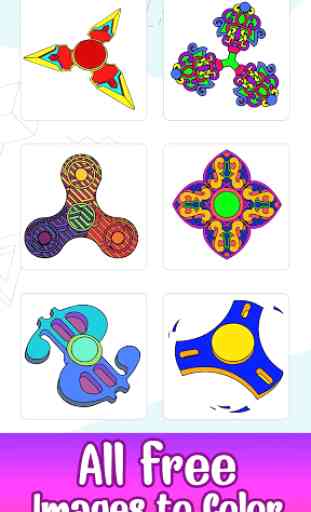 Fidget Spinner Paint by Number: Glitter Color Book 1