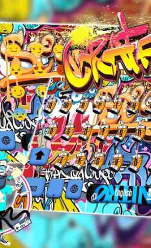 Graffiti parete tastiera tema 2