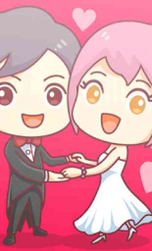 Happy Valentine's Day - Chibi Couple Sticker 4