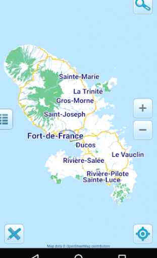 Map of Martinique offline 1