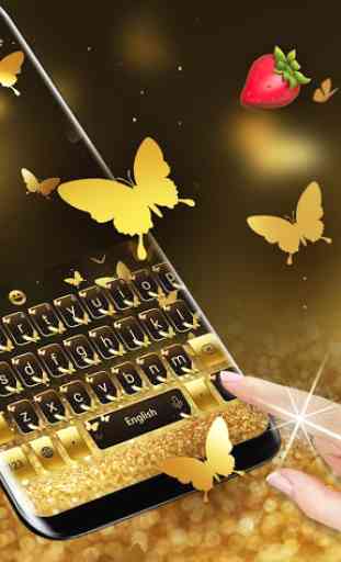 Oro farfalla Keyboard Theme 2