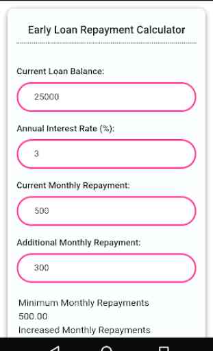 Early Loan Repayment Calculator 2