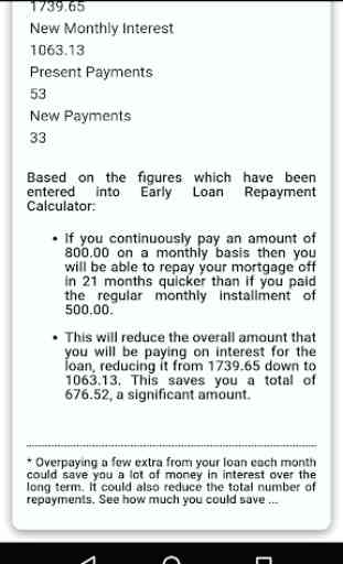 Early Loan Repayment Calculator 4