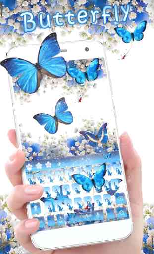 Farfalla Blu Tastiera Tema 1
