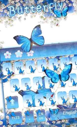 Farfalla Blu Tastiera Tema 2