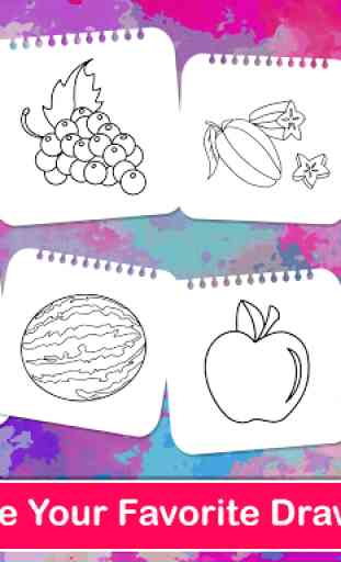 Fruits Coloring Book & Drawing Book Game For Kids 1