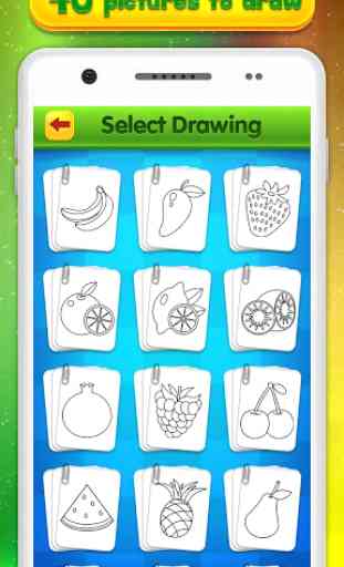 Fruits Vegetables Drawing Book & Coloring Book 2