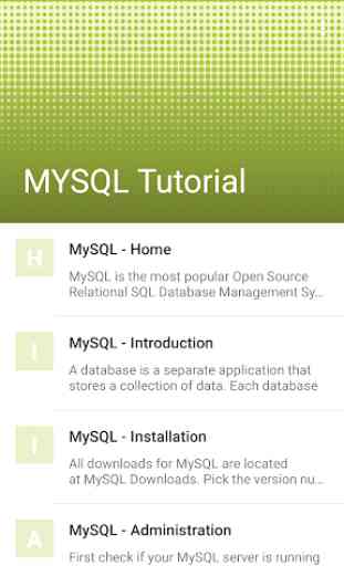 MySQL Tutorial 1