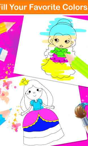 Princess Coloring Book & Drawing Book For Kids 1