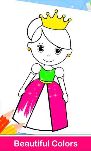 Princess Coloring Book & Drawing Book For Kids 3