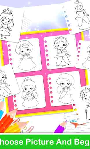 Princess Coloring Book & Drawing Book For Kids 4