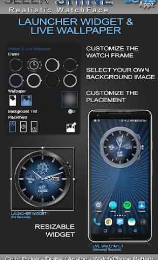 Sleek Shine HD Watch Face Widget & Live Wallpaper 2
