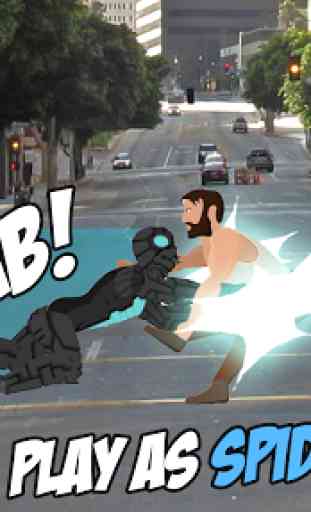 Spider Cyborg vs X-Wolf Street Fight 2