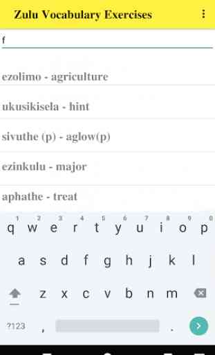 Zulu Vocabulary Exercise 3
