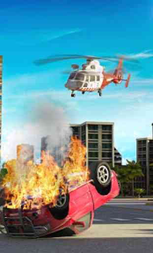 911 Elicottero volante Salvare Città Simulatore 2
