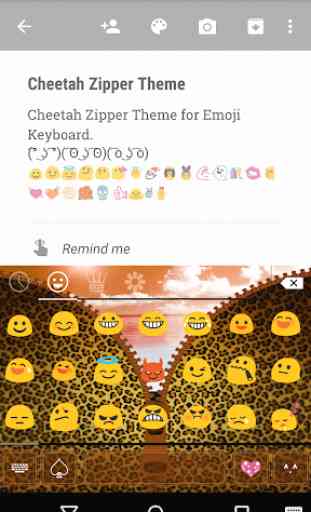 Cheetah Zipper Emoji Keyboard 2