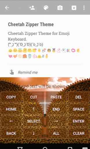 Cheetah Zipper Emoji Keyboard 3