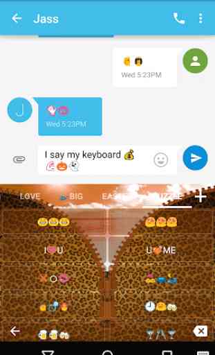 Cheetah Zipper Emoji Keyboard 4