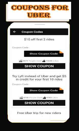 Coupons for Uber & Promo codes 3