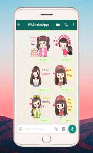 Cute Girl Stickers for WhatsApp - WAStickerApps 4