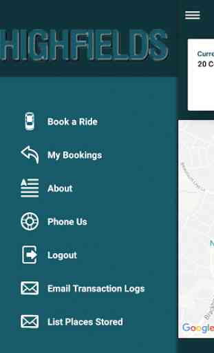 Highfields Taxis Booking App 2
